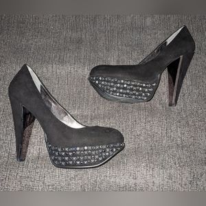 Sam Edelman York suede leather studded heels